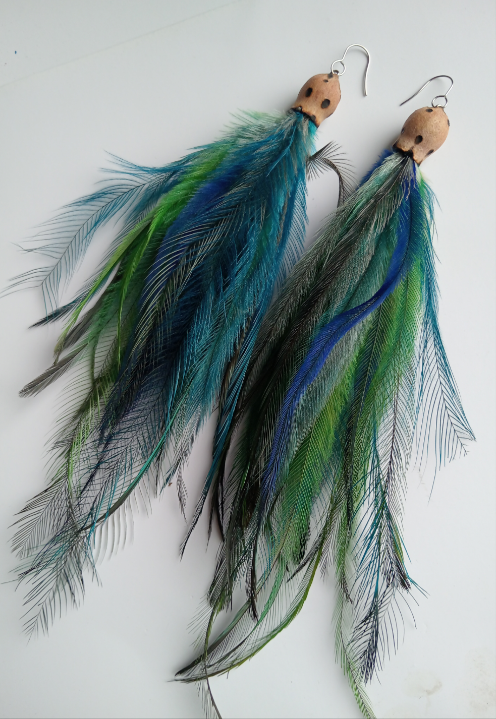 Emu feather earrings