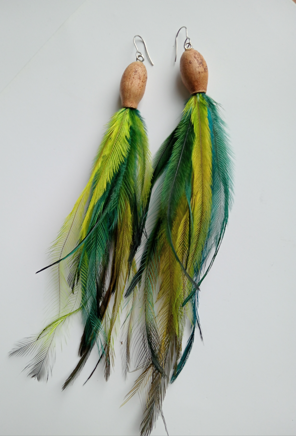 Emu feather earrings