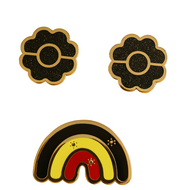 Badge and Earring set