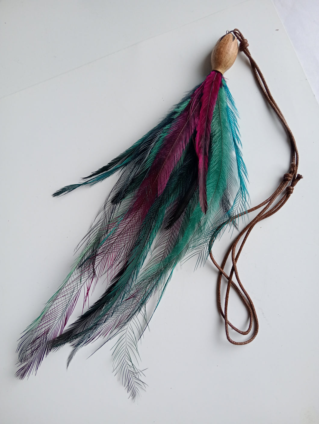 Emu feather necklace