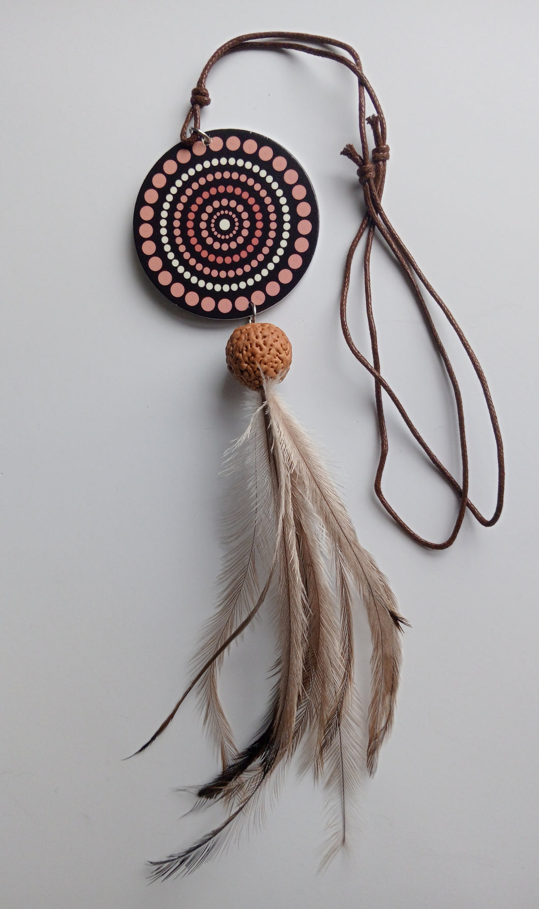 Emu feather & quandong necklace