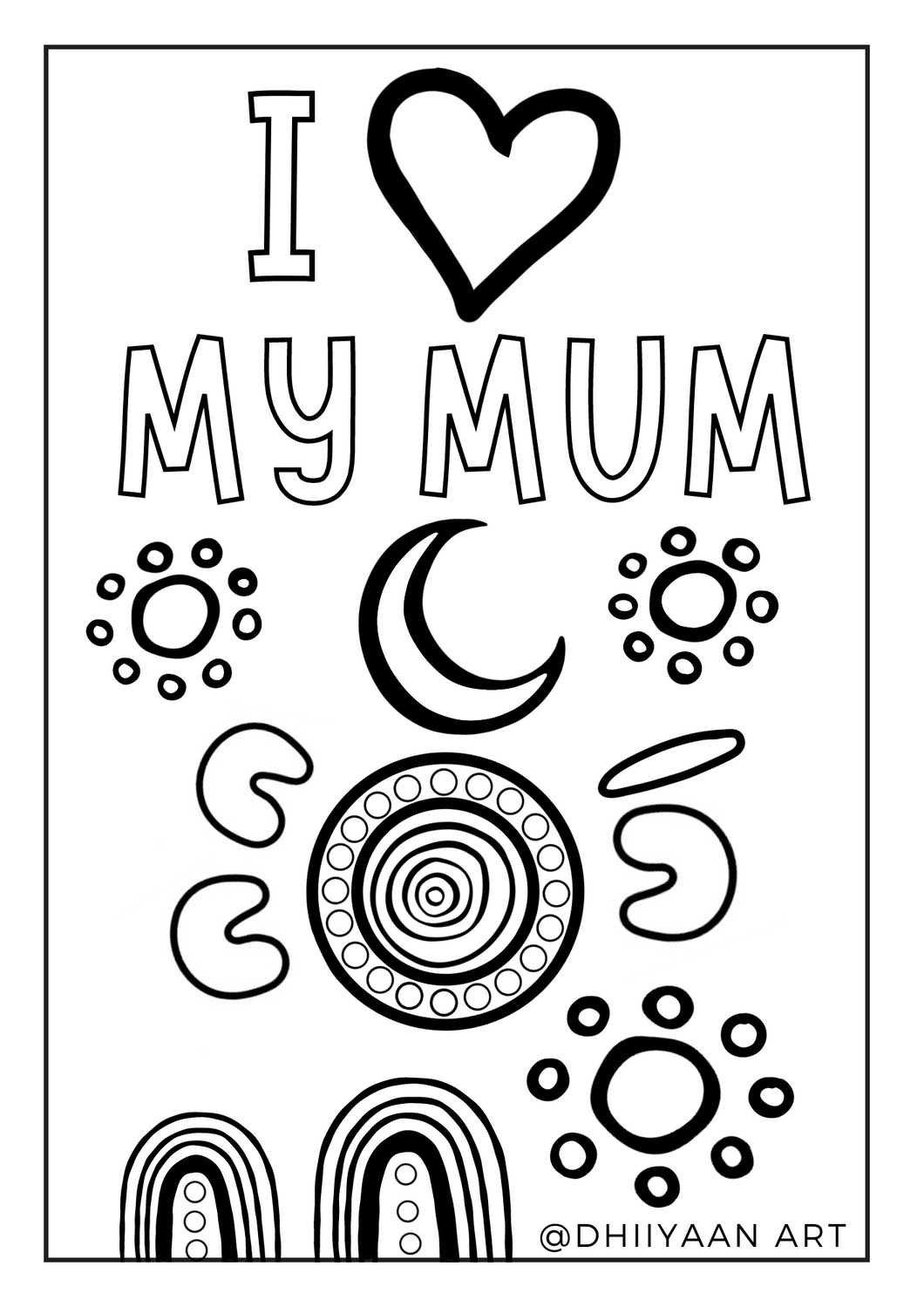 Mother's Day Colouring in sheet