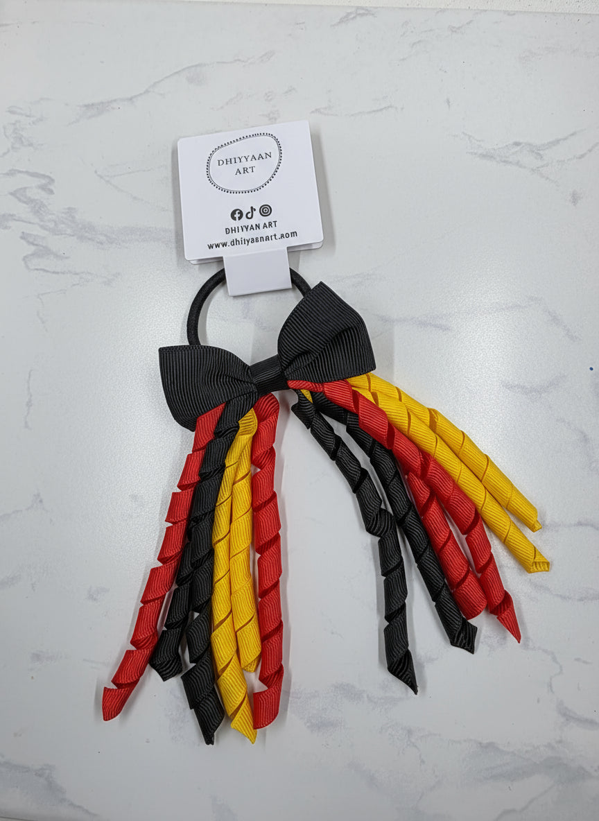 Flag hair tie 🖤❤️💛