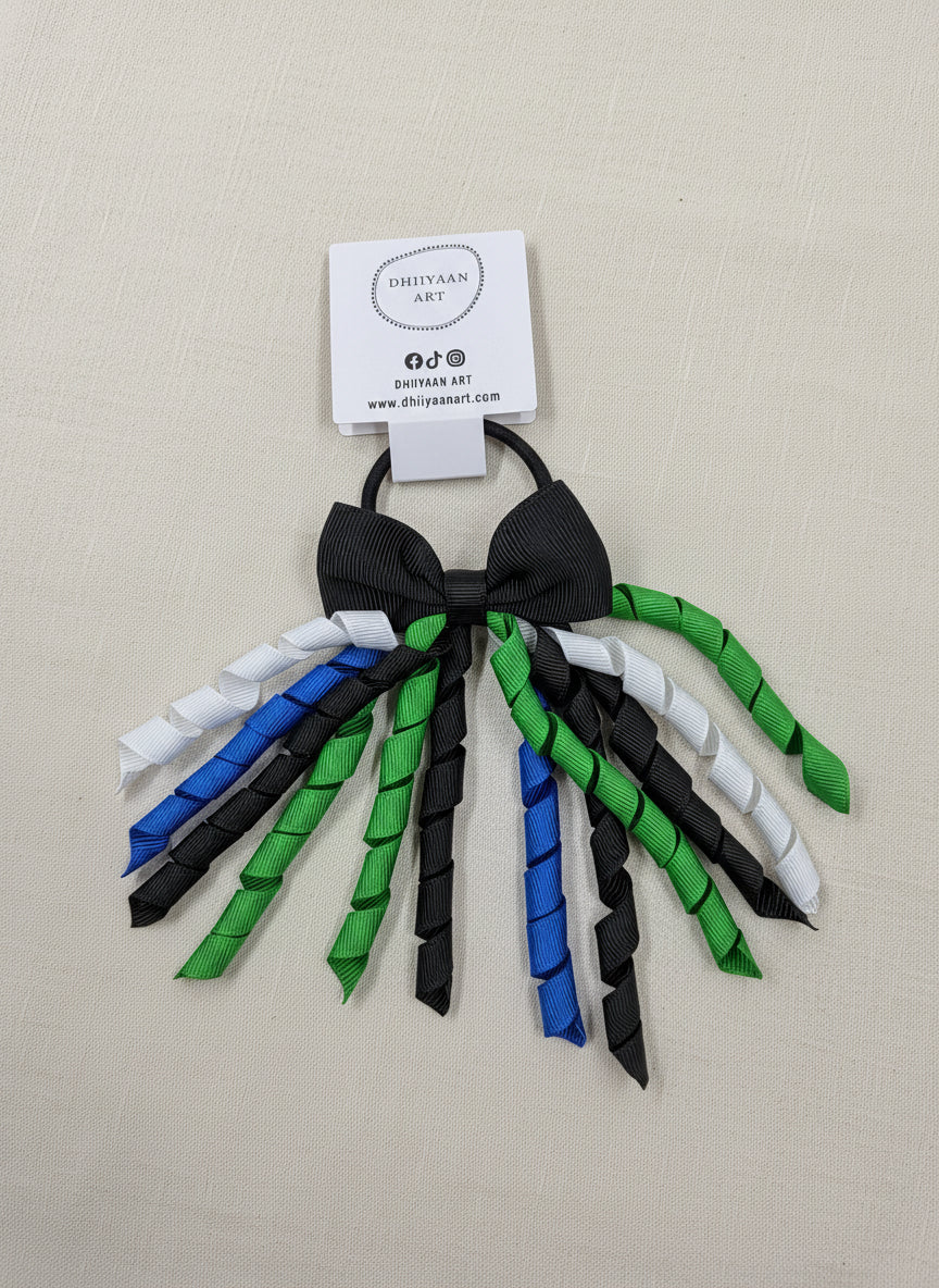 Flag hair tie 🖤💚💙🤍