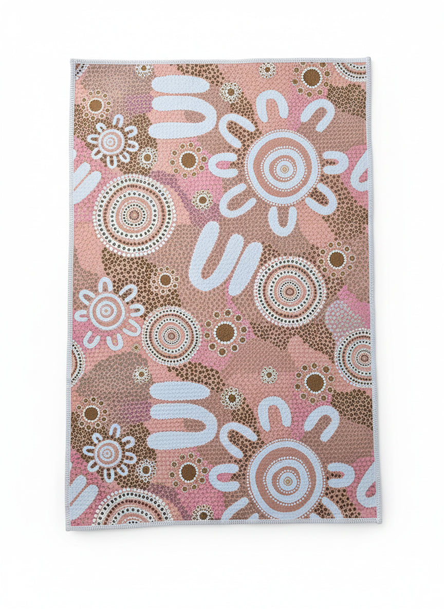 Tea Towel - Blessed Collection (Pink & Beige)